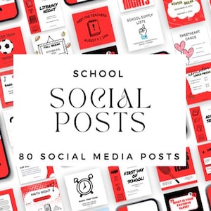 Back to School Social Media Templates: Canva Flyer Designs (Digital Download)