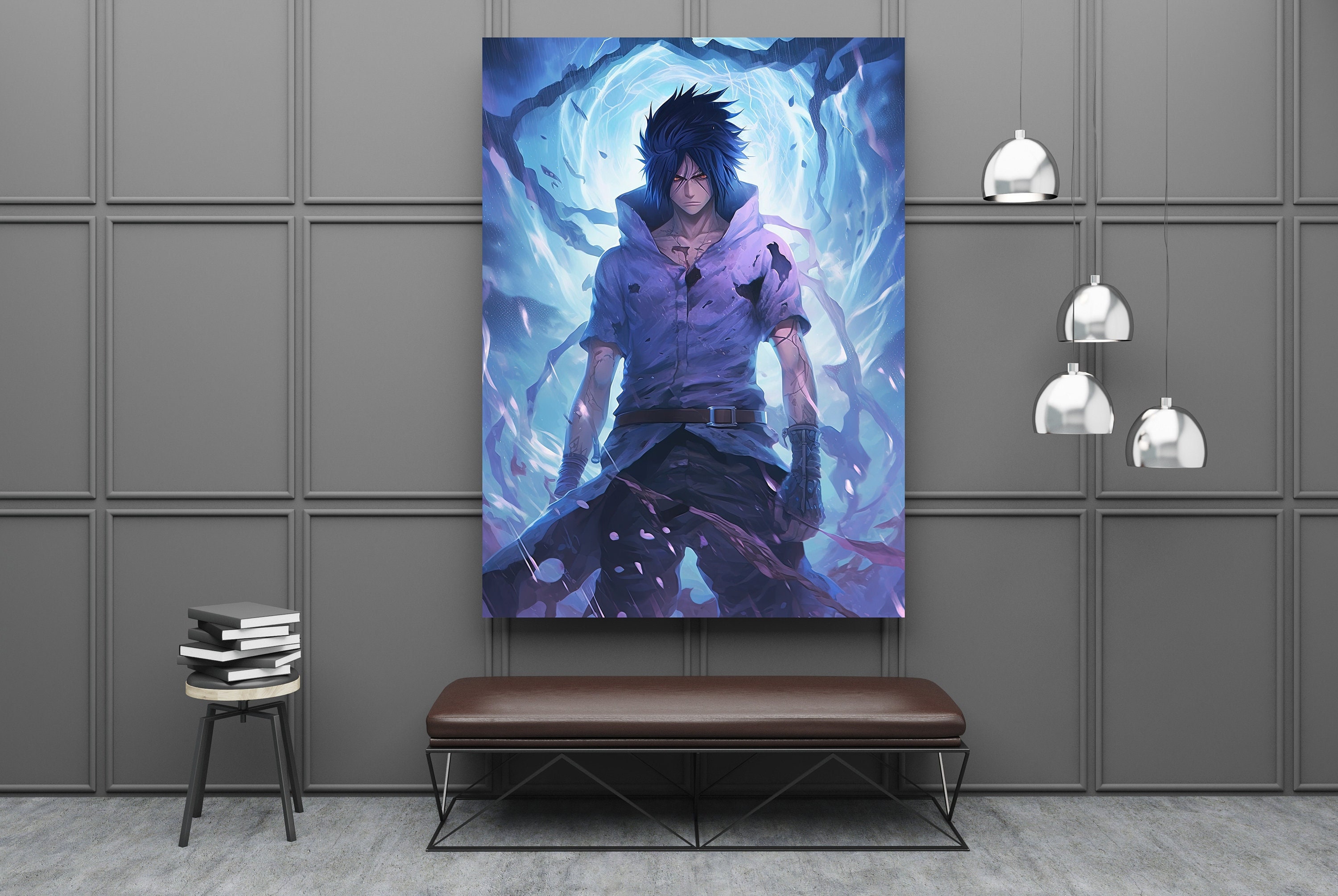 HD 4K Sasuke and Naruto Cool Anime Painting Poster Print Art Wall Canvas  Decor for Bedroom Living Room Wall Pictures 60x90cm : : Home &  Kitchen