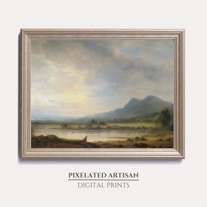 Loch Lomond Scotland Print: Vintage Highlands Oil Painting (Digital Print)