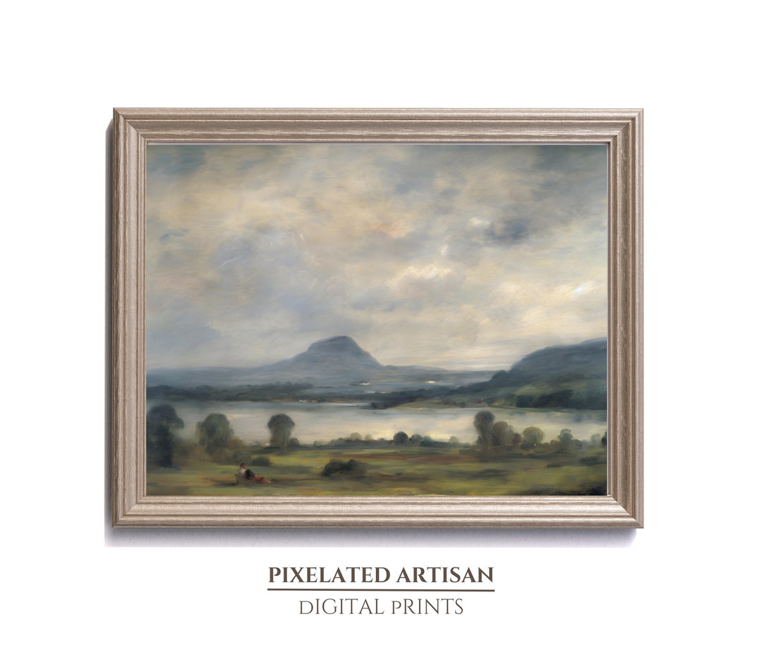 Scotland Loch Lomond Vintage Oil Painting Digital Download Wall Decor