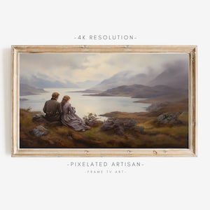 Samsung Frame TV Art: Scottish Highlands Vintage Oil Painting (Digital Download)