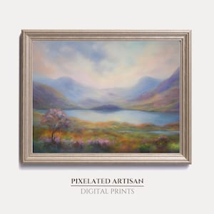 Scottish Highlands Loch Impressionism Art Print (Digital Download)