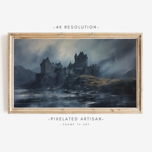 Samsung Frame TV Art: Moody Scottish Castle Oil Painting (Digital Download)