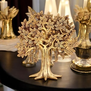 Handcrafted Brass Kalpavriksha Tree | Sacred Wish-Fulfilling Tree for Home Decor, Vastu & Gifts | Hindu Spiritual Decor