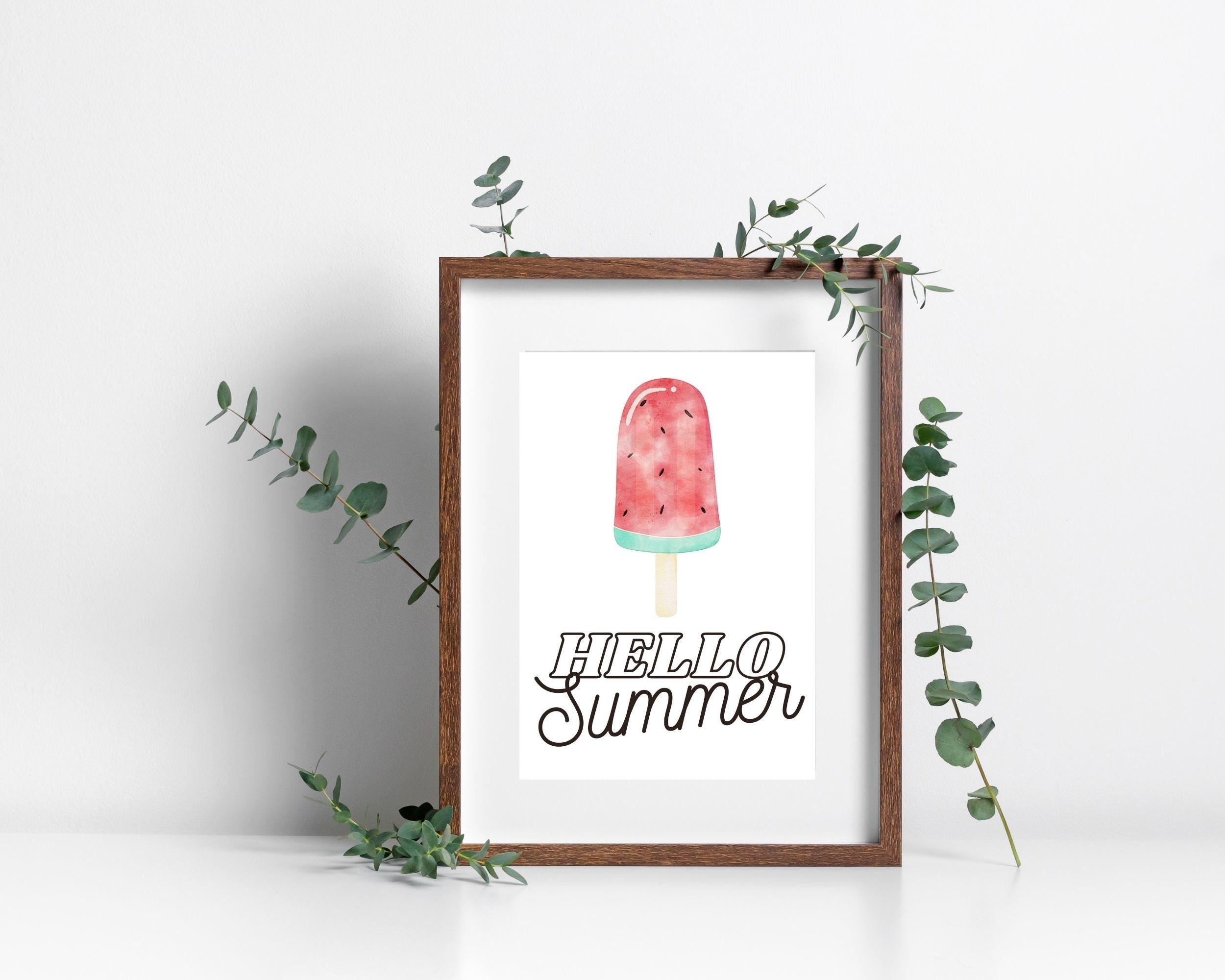 Hello Summer Printable Bundle, 4x6 Summer Printable Decor, Summer ...