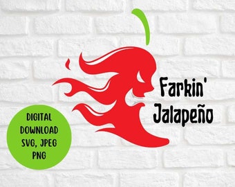 Hot Chili Pepper, Chili SVG, Chili Pepper PNG, Digital Download, Cricut File, Lightburn, Funny Chili Cook Off
