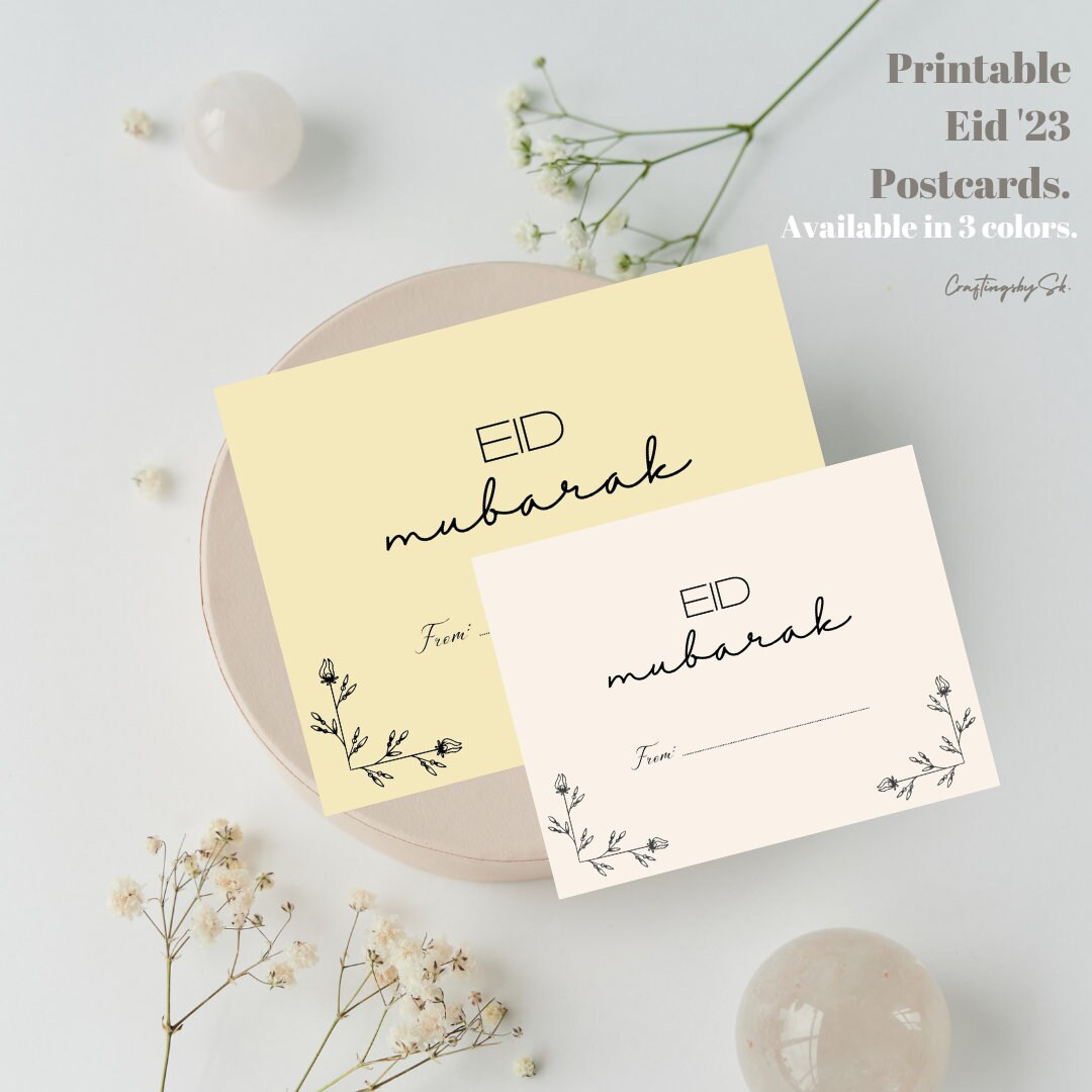 Printable Eid Cards Digital Download Eid Printables Printable Eid ...