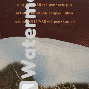 2023 Eclipse Chart.. solar + lunar digital download sun moon nature waldorf art print zodiac astrology planning