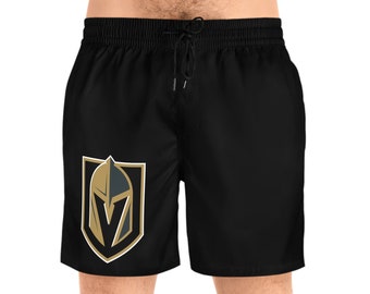 Vegas Golden Knights Swim Trunks, Golden Knights Swim Shorts,  Knights Boardshorts, Knights Swim Wear, NHL Clothing, Ice Hockey Clothing