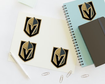 Vegas Golden Knights Sticker Sheet, Golden Knights, Ice Hockey Stickers, NHL Stickers, Holographic Stickers, White Stickers, Knights Sticker