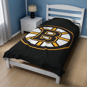 Manta de los Boston Bruins, manta de terciopelo de los Bruins, mantas de tiro de los Bruins, alfombra de los Bruins, papá, niños, mamá, regalo amante de los Bruins, NHL