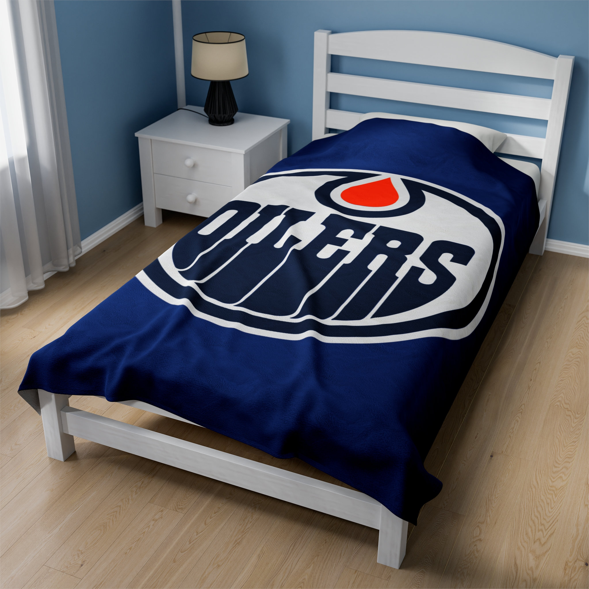 Discover Edmonton Oilers Fleece Blanket, Velveteen Throw, NHL Fan Gift for Dad, Kids, Mom