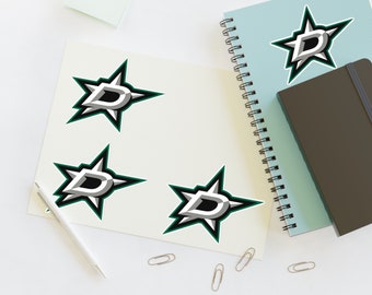Dallas Stars Sticker Sheet, Dallas Stars, Ice Hockey Stickers, NHL Stickers, Holographic Stickers, White Stickers, Stars Stickers