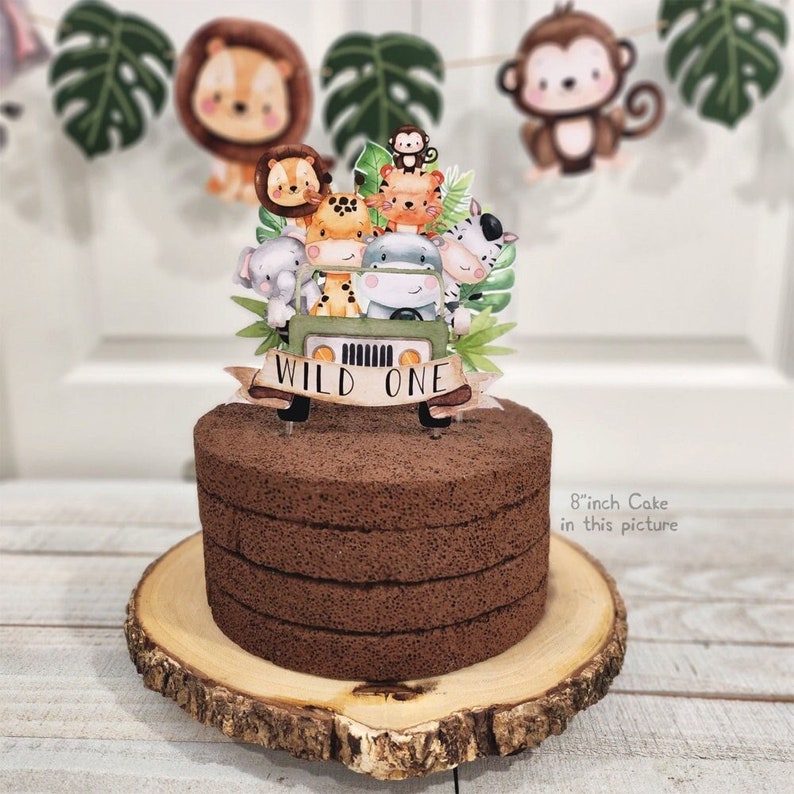 Safari Cake Topper Safari Baby Shower Safari Party Etsy