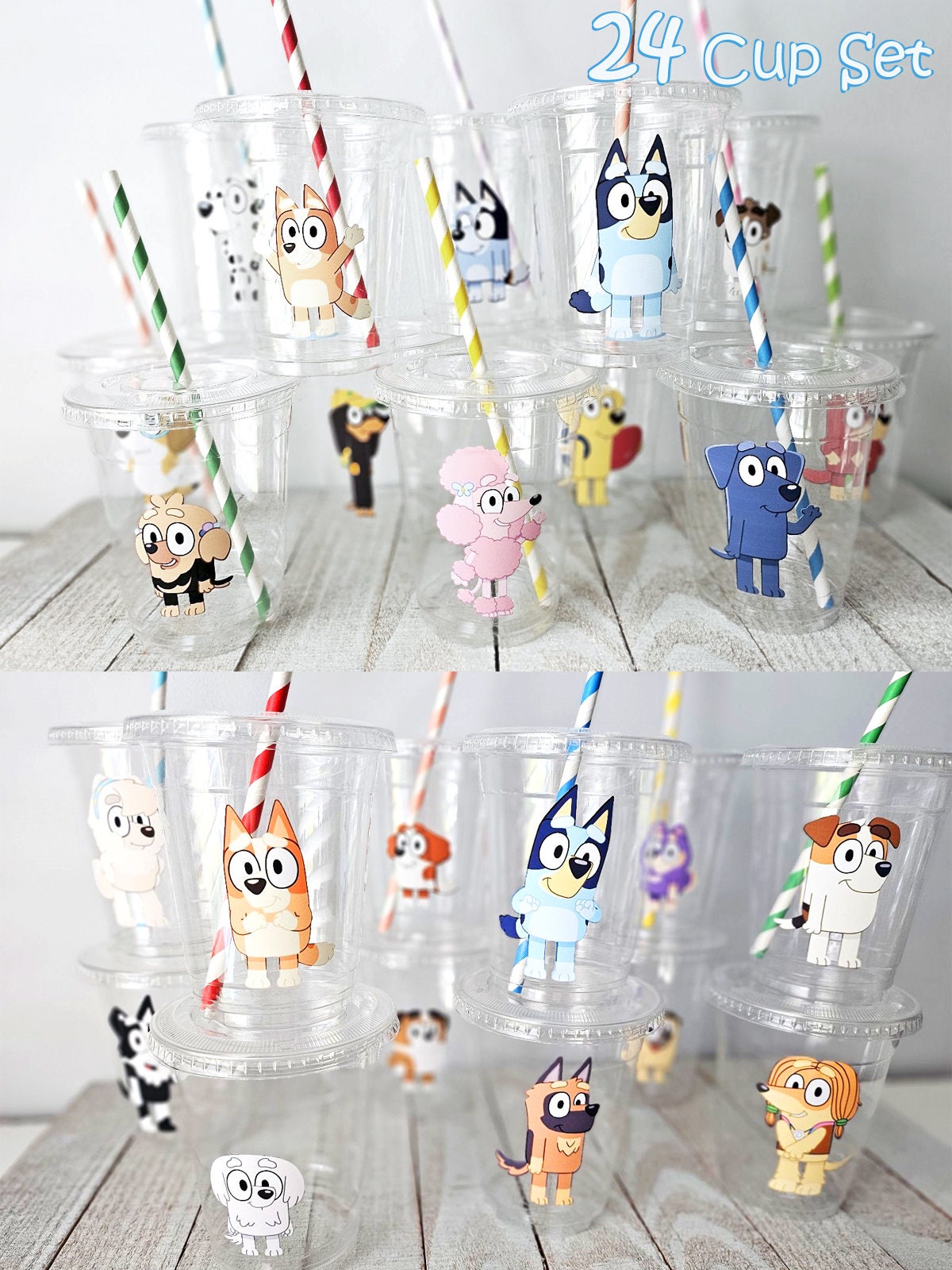 Bluey themed Party Cups Pack of 8s