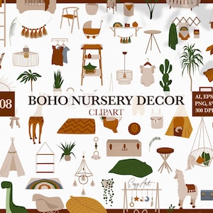 Baby-Dusche einladen, Baby-Dusche einladen, Neugeborenen svg, Gemütliches Haus Clipart, Boho Raum Schöpfer Clipart