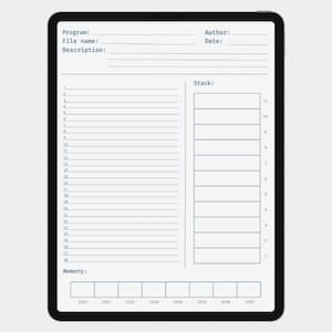 Coding/programming Template Digital Notebook, for Computer Science ...