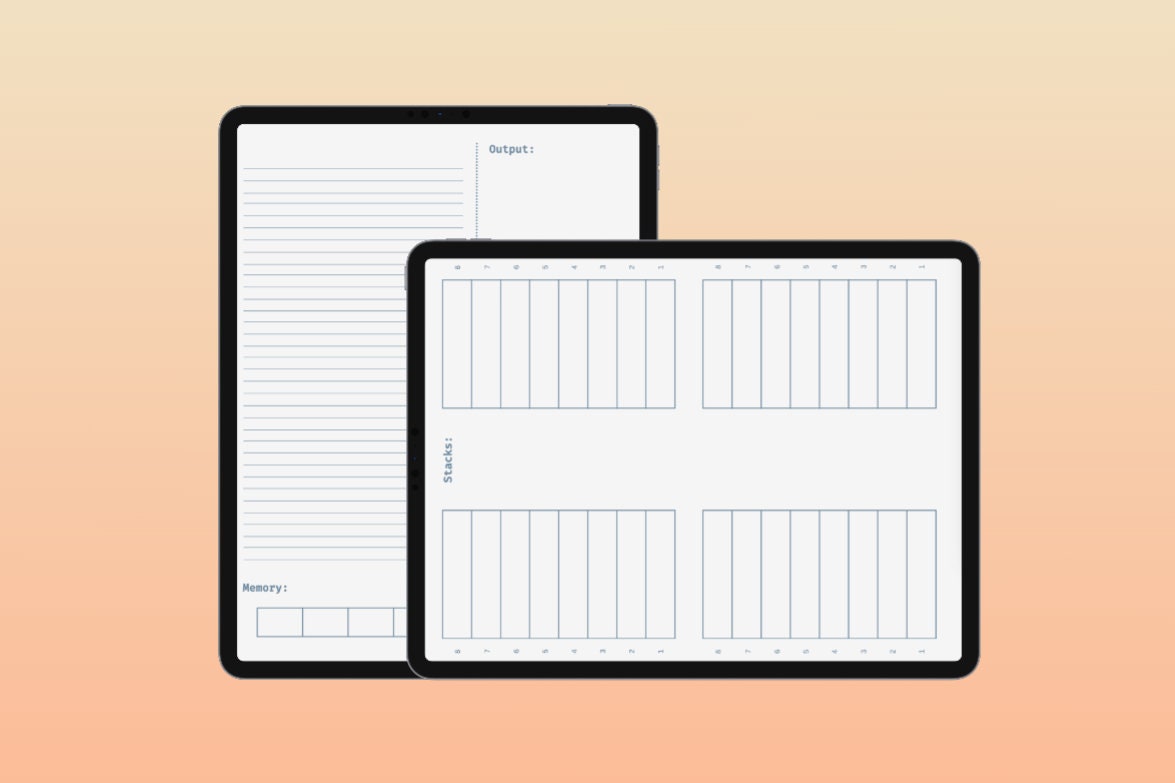 Coding/programming Template Digital Notebook, for Computer Science ...