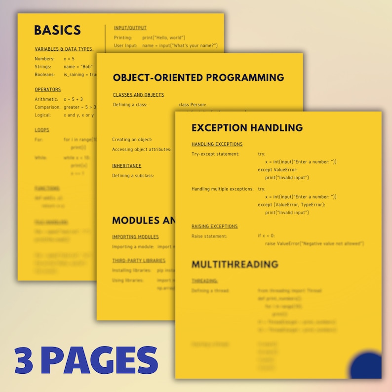 The Beginner Python Programming Cheat Sheet PDF, Aesthetic and ...