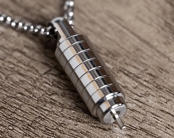 Colar de aço inoxidável para dia Chave de bloqueio sextavada. Chave mestra, chaveiro, colar. Chave de fecho. 8 mm de diâmetro