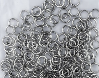 304 Stainless Steel Jump Rings, Open Jump Rings, 5x0.8mm, 20 Gauge, Inner Diameter: 3.4mm