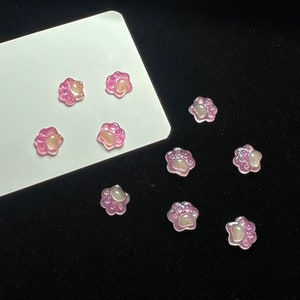 10pc Pink Cat Paws Charms - Nail Charms | y2k nails, y2k, 3D nail Charms, 3D charms