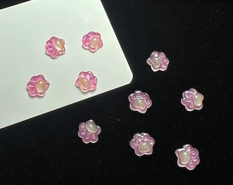 10 Stück rosa Katzenpfoten Charms - Nagel Anhänger | y2k Nägel, y2k, 3D Nagel Charms, 3D Charms