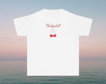 Nuisette bébé t-shirt coquette cerise douce fille esthétique vintage des années 90 inspiré tshirt graphique