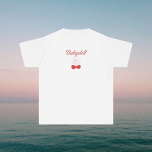 Babydoll Baby Tee Coquette Cherry Soft Girl Aesthetic Vintage 90s Inspired Graphic Tshirt