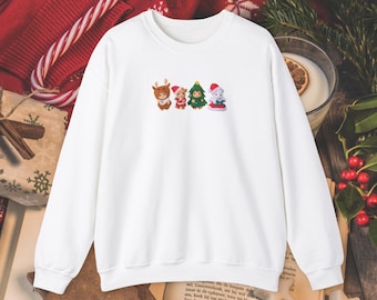 Holiday Calico Critter Sweatshirt Y2K Graphic Tee Christmas Aesthetic