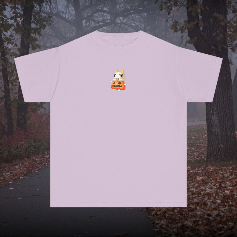 Halloween Pumpkin Toro Baby Tee Y2K Nostalgia Spooky Graphic T-shirt Orchid