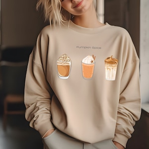 Fall Sweatshirt, Iced Coffee Sweatshirt, Pumpkin Spice, Pumpkin Spice Sweater