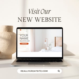 Beginner Friendly Real Estate Website Template, Canva Template, Canva Website Template