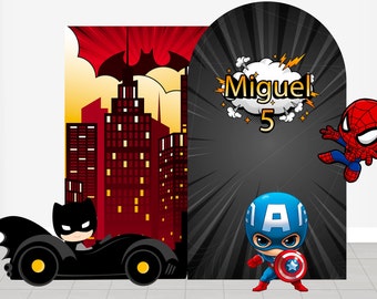 Super Heroes Foam Board for Birthday Parties, Decorations, Superhero Birthday Backdrops, Background theme party. Items sold Separately