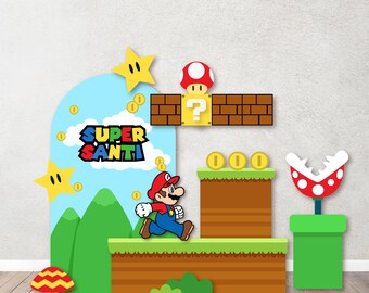 Characters/Custom PROPS Cutouts in Foam Board for kids Birthday Decoration Backdrops,Inspired Mario theme party Custom Party Props