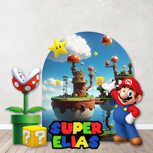Characters/Custom PROPS Cutouts in Foam Board for kids Birthday Decoration Backdrops,Inspired Mario theme party Custom Party Props image 7