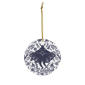 Ceramic Ornament the Mothman - holiday decoration cryptid themed image 2