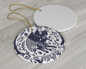 Ceramic Ornament the Jersey Devil - holiday decoration cryptic themed
