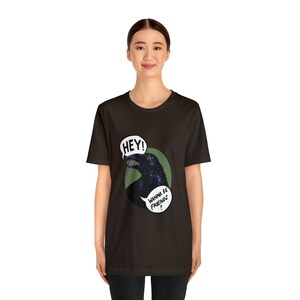 Friendly Raven brings you a gift! Raven T-shirt, corvid, crow, bird shirt image 2