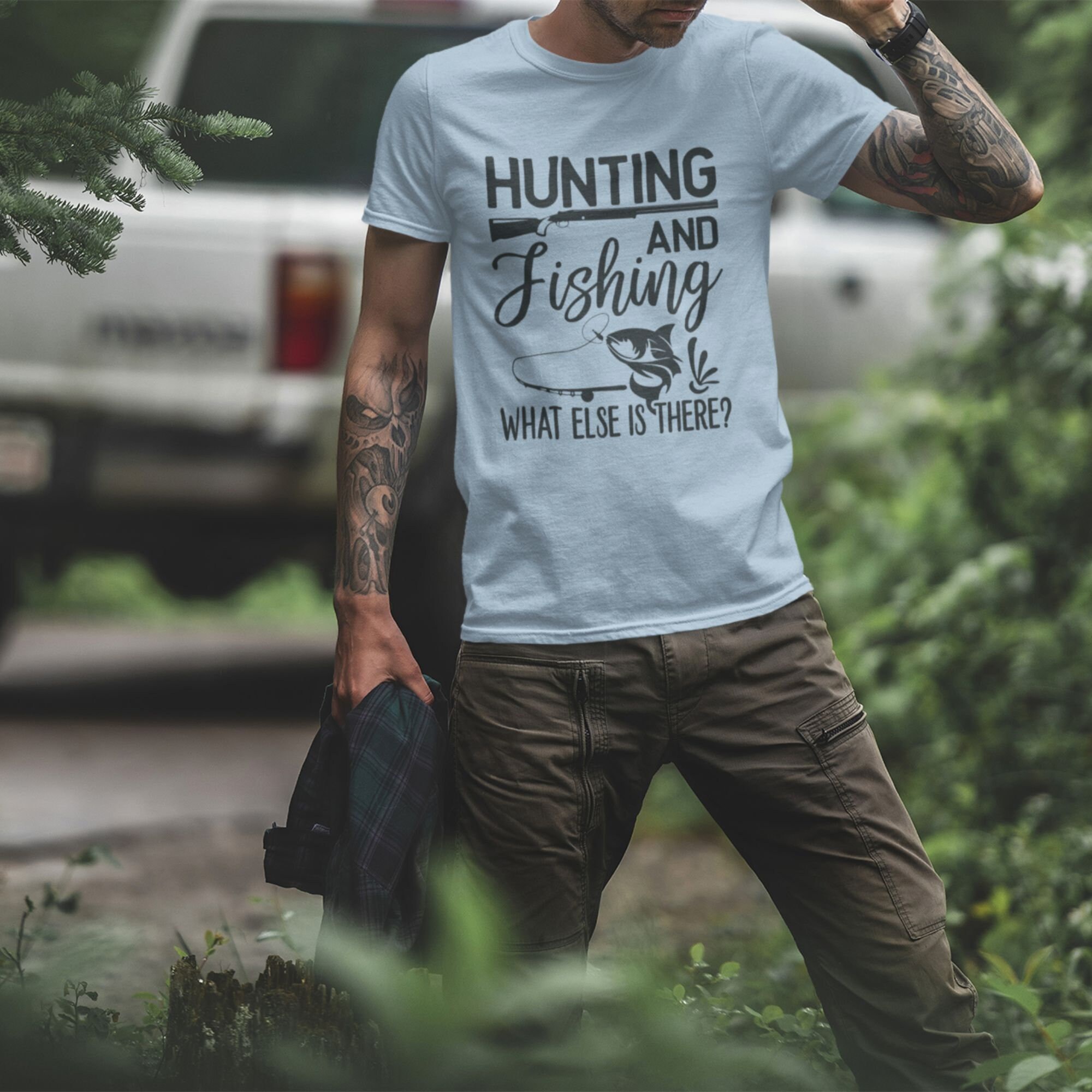 Hunting and Fishing T-shirt, Gift for Husband, Anniversary Gift for Hubby, Mens  Hunting Trip Shirt, Mens Hunting Tee, Fishing Gift 
