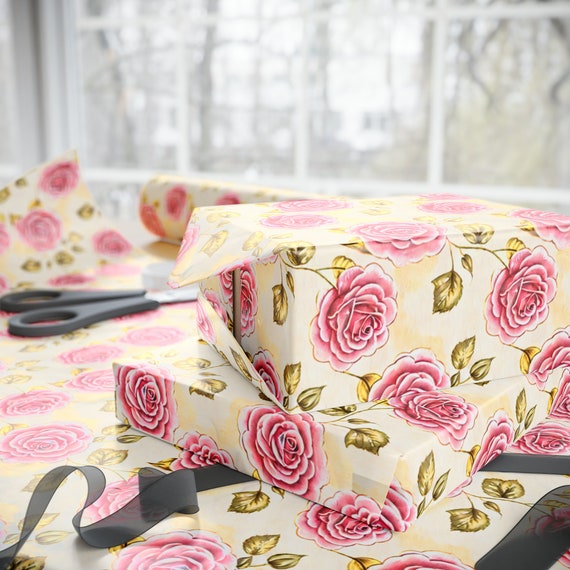 Vintage Rose Bouquet Wrapping Paper: Add a Touch of Nostalgia to