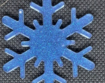 Acrylic glitter snowflake Christmas ornament- handmade decorations