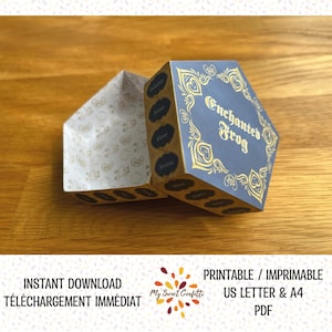 Boîte Sorcier Grenouille Enchantée | Boîte imprimable | Fichier numérique | Instructions incluses | Téléchargement immédiat