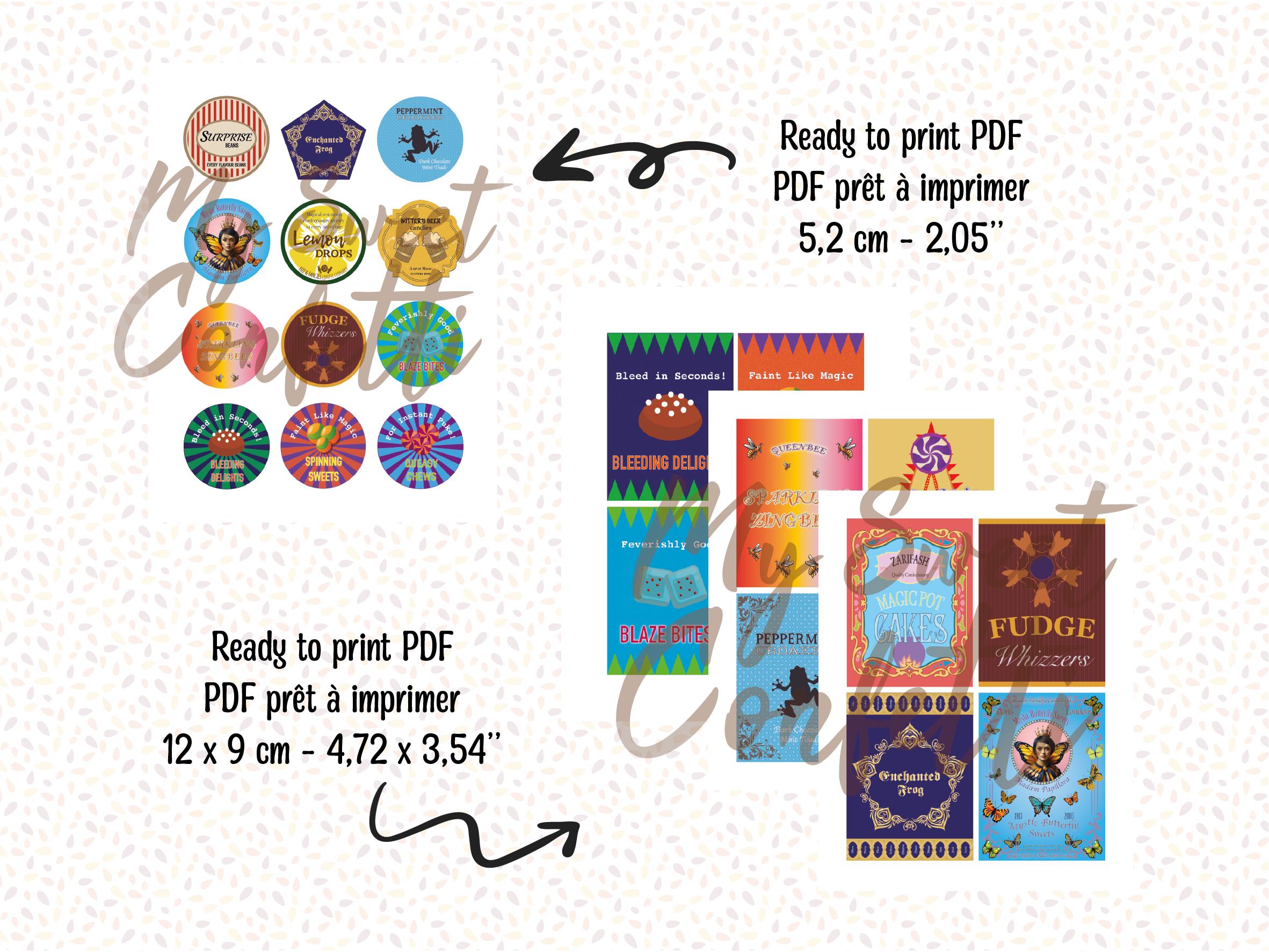 Magical Candy Labels | Printable Label | Digital File | Instructions ...