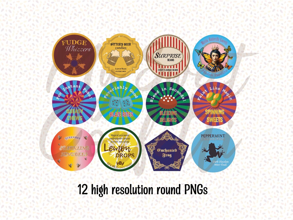 Magical Candy Labels | Printable Label | Digital File | Instructions ...