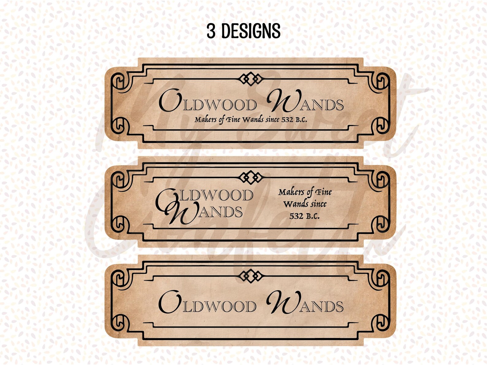 Wizard Magic Wand Stickers Labels | Printable Label | Digital File ...