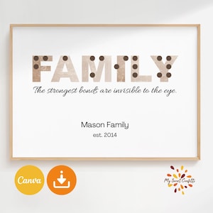 Affiche digitale inclusive modifiable | Ecriture Braille, Déco Accessible, Affiche Famille Braille | Affiche imprimable | Fichier numérique
