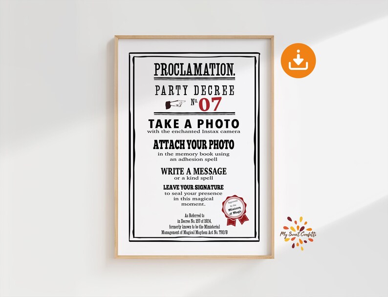 Wizard House Decree Poster | Printable Posters | Digital File ...