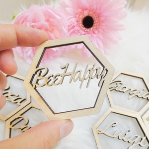 Wedding placeholder - laser cut name place card - personalized wedding place names - placename favours
