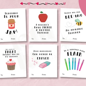 Lehrer Valentinstag druckbare Karten, sofortiger Download PDF, druckbare Klassenzimmer Wortspiele, Geschenk für Lehrer, Valentinstag, Lehrer Wertschätzung